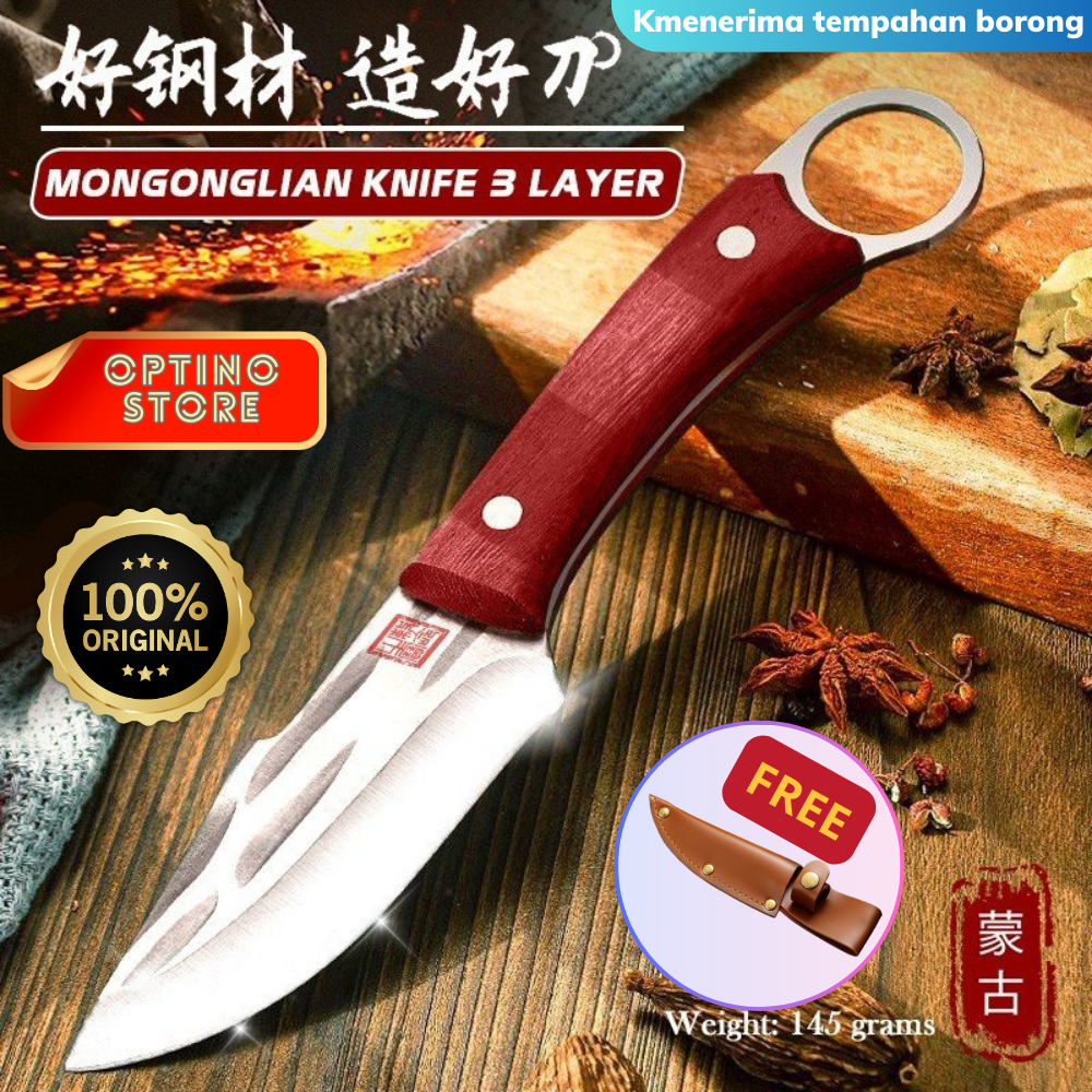 3 LAPISAN ANTI KARAT PISAU/Pisau 3 Dapur Mongolia Lapisan Asli/Pisau Jepang/Pisau Baja Serbaguna Jep