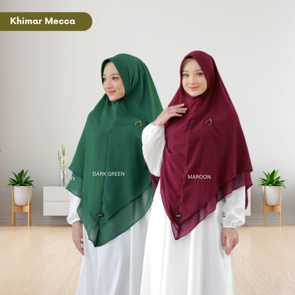 Khimar instanceruty babydoll premium 2 layer khimar mecca by audina