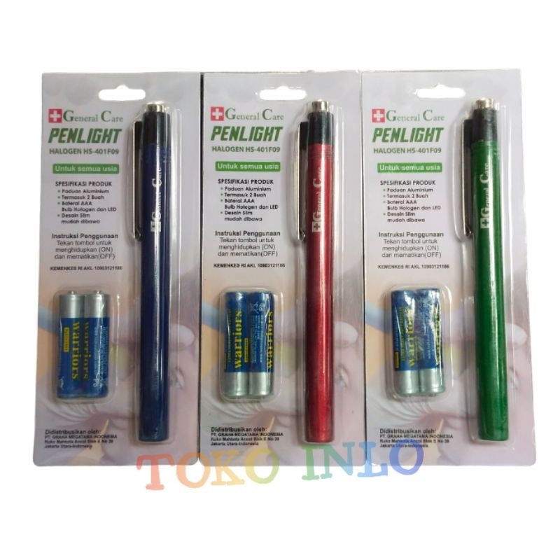 

Penlight Merk General Care/Pulpen Sinar/Pena Senter