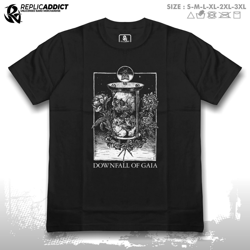DOWNFALL OF GAIA | REPLICADDICT | UNLICENSED BAND MERCHANDISE | KAOS LENGAN PANJANG PENDEK