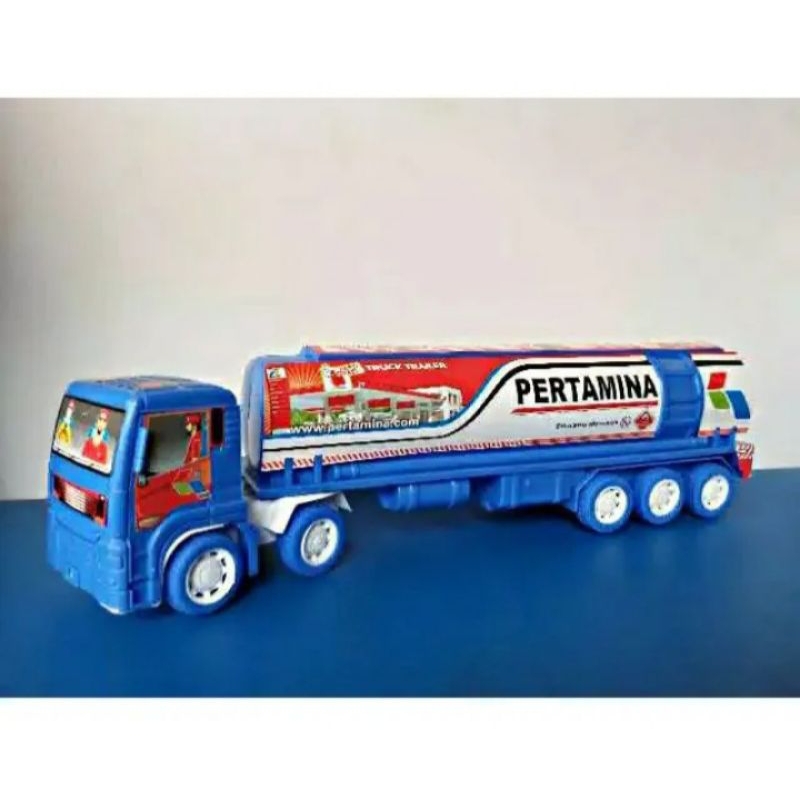 Mainan Anak Laki-laki Truk Kontainer Box Dan Truk Kontainer Tangki Pertamina / Mainan Truk Kontainer