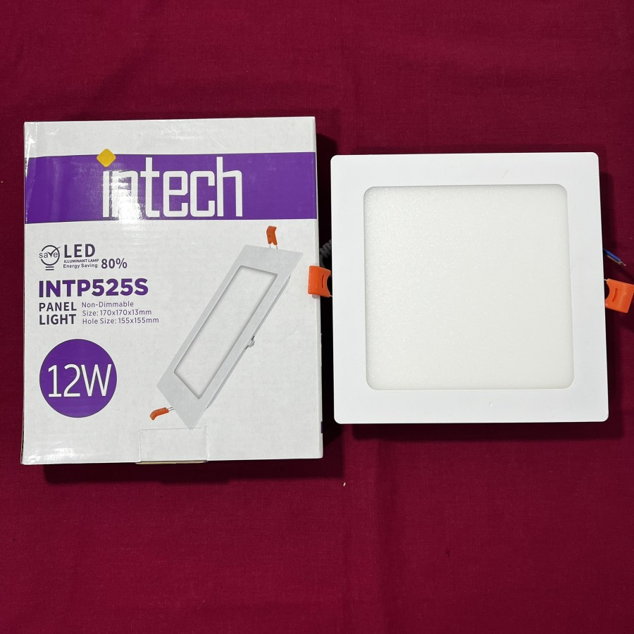 INTP525S Lampu Panel DownLight 12w Segi LED Intech
