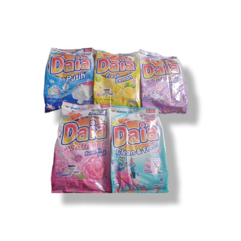 Daia + Softener Deterjen Bubuk 1.6 kg | Sabun Cuci Baju Bubuk