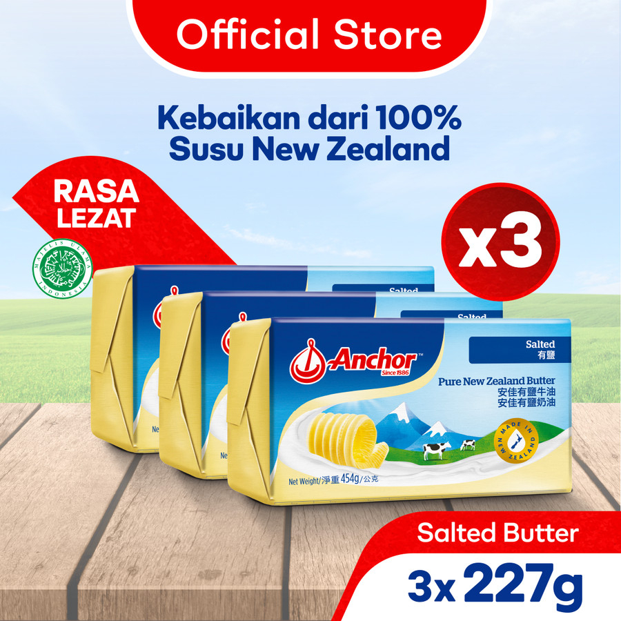 

Anchor Mentega (Butter) Salted 3 x 200g