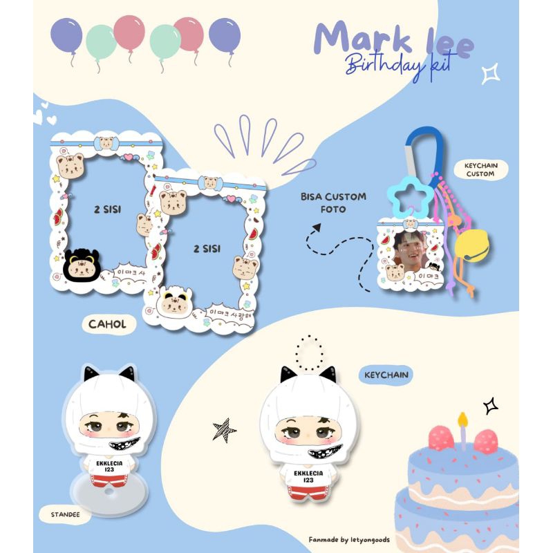 Mark& Jaemin birthday kit | photocard holder standee keychain kpop NCT Dream