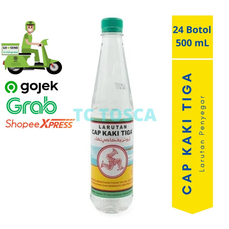 

minuman botol Larutan Penyegar Cap Kaki Tiga 1 Karton isi @24x500ML