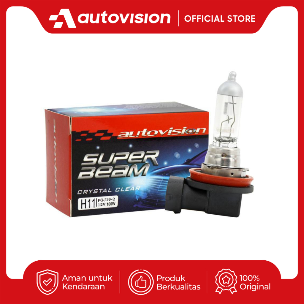Lampu Superbeam H11 Kuning/Standar Crystal Clear 12V/100W