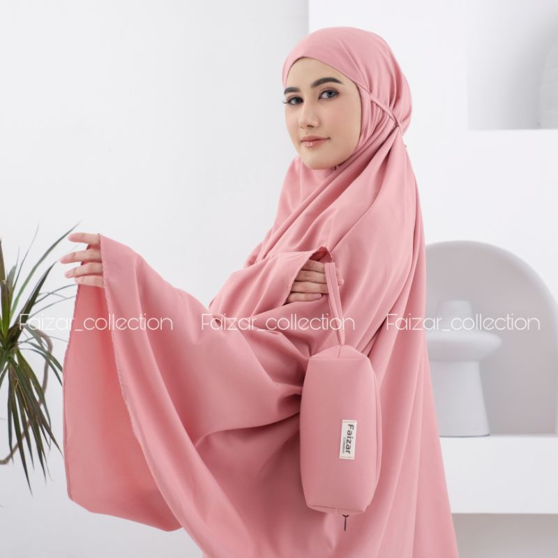 FAIZAR COLLECTION - Mukena Ameena Dewasa Traveling 2in1 Katun Premium