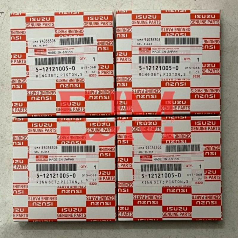 RING PISTON RING SEHER ISUZU 4BD1 6BD1 GENUINE ASLI 5-12121005-0 / 5121210050
