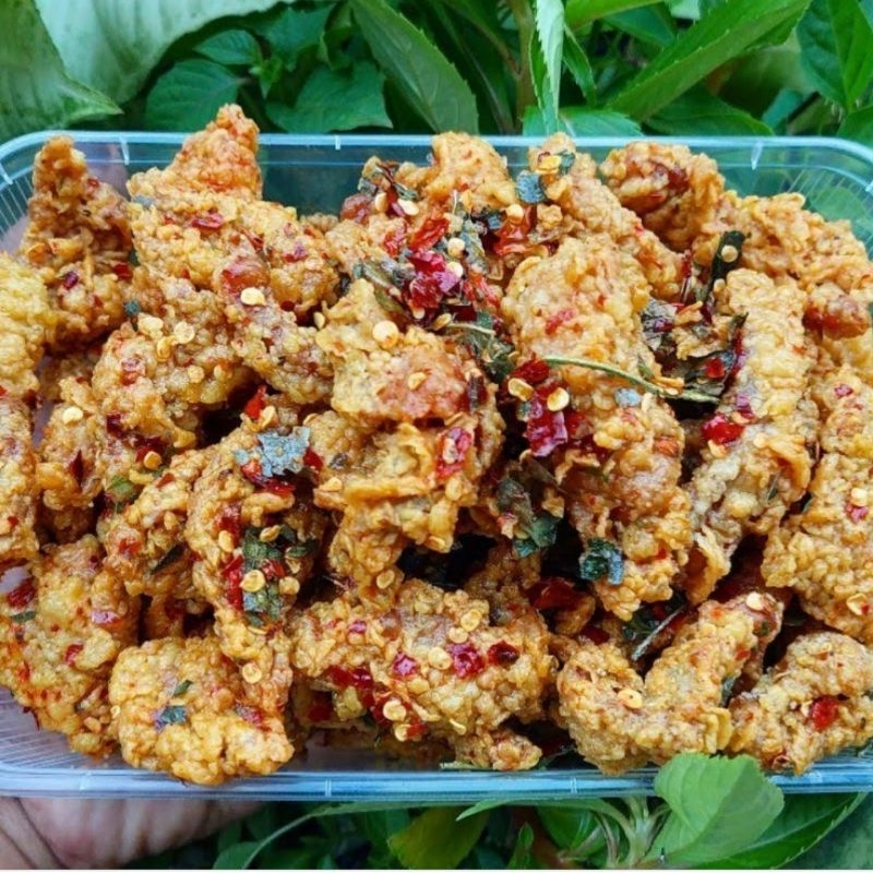

kulit kriuk pedas daun jeruk 500gram