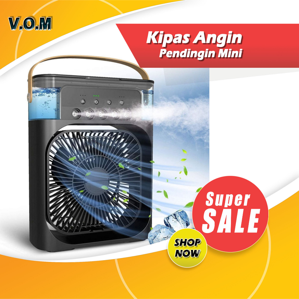 Air Cooler Fan LED Diffuser - Kipas Angin Pendingin Mini USB 0935
