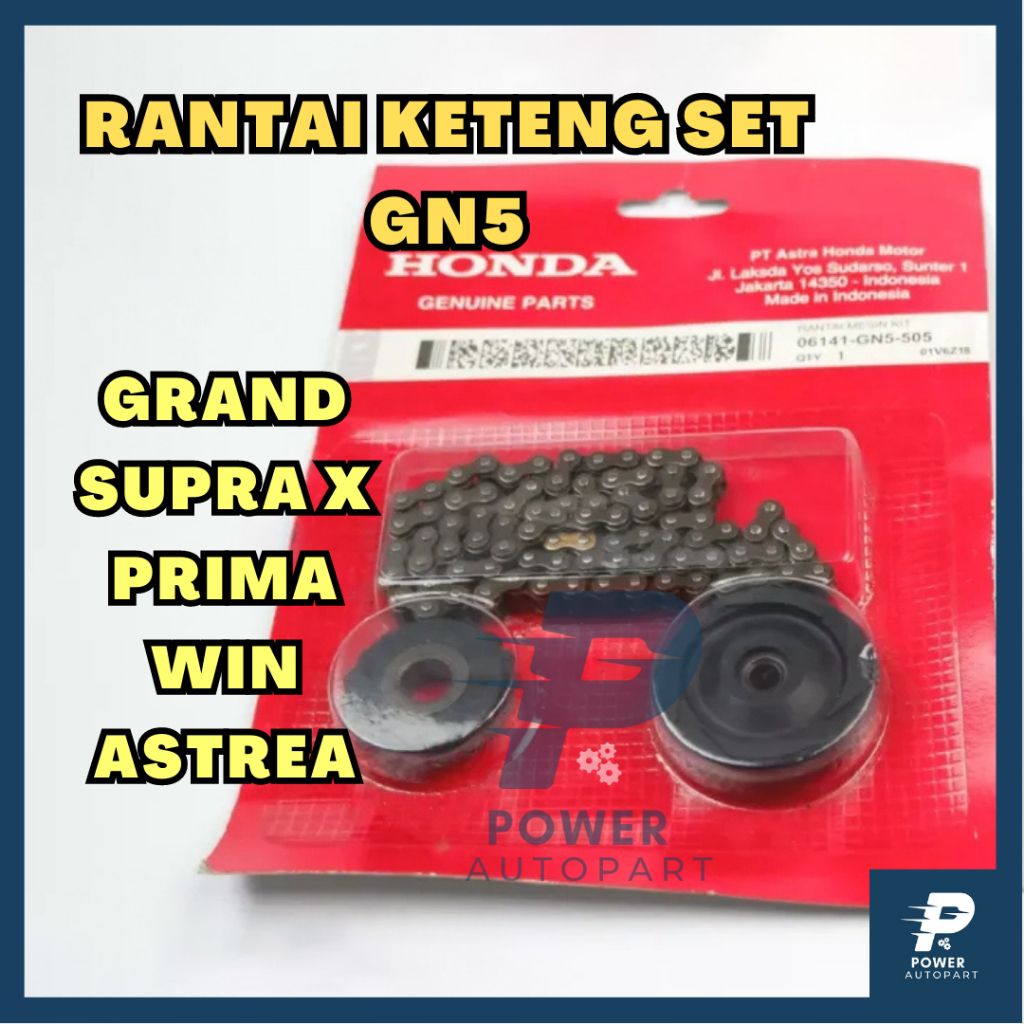 Rantai Keteng Set Honda Supra X, Grand, Astrea, Win, Prima Kualitas Asli Original - GN5