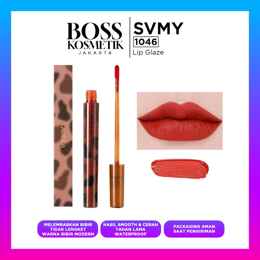 LAMEILA LIPSTICK LIPGLOSS WATERPROOF LONG LASTING LIPSTIK CAIR 1046
