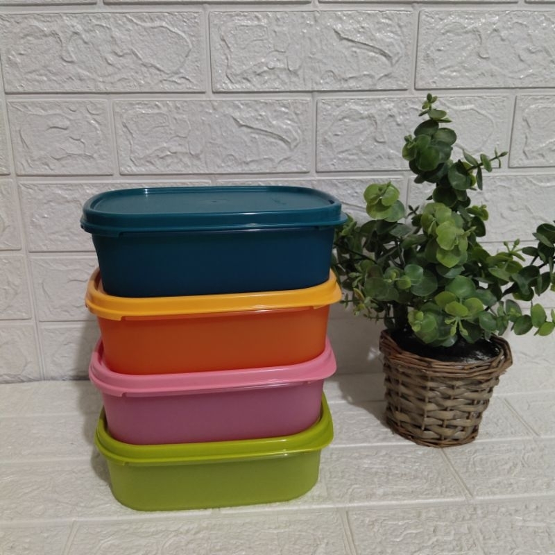 wadah makan tanpa sekat tempat makan tupperware wadah praktis tempat bontot mini regtanguler