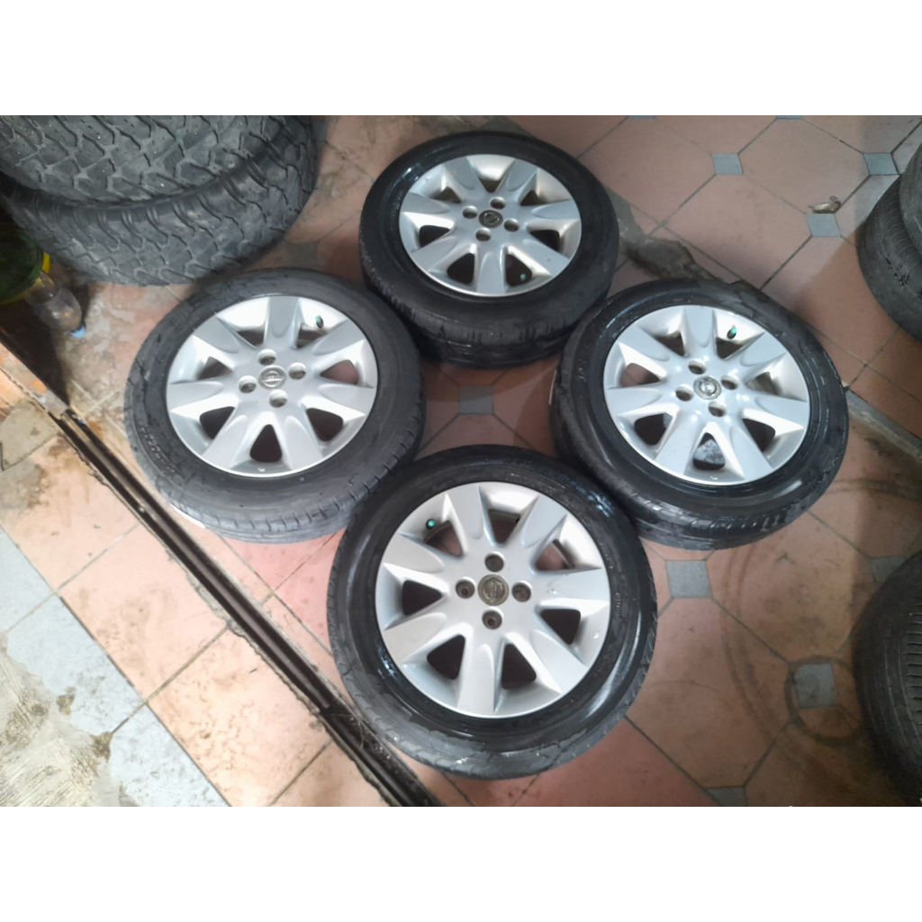 VELG SEKEN STD MOBIL NISSAN MARCH RING 15 HOLE 4X100 + BAN U/ MARCH AGYA BRIO
