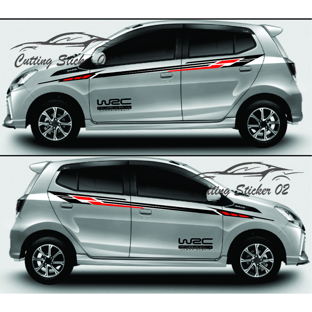 cutting sticker list minimalis stiker mobil ayla stiker Daihatsu Ayla