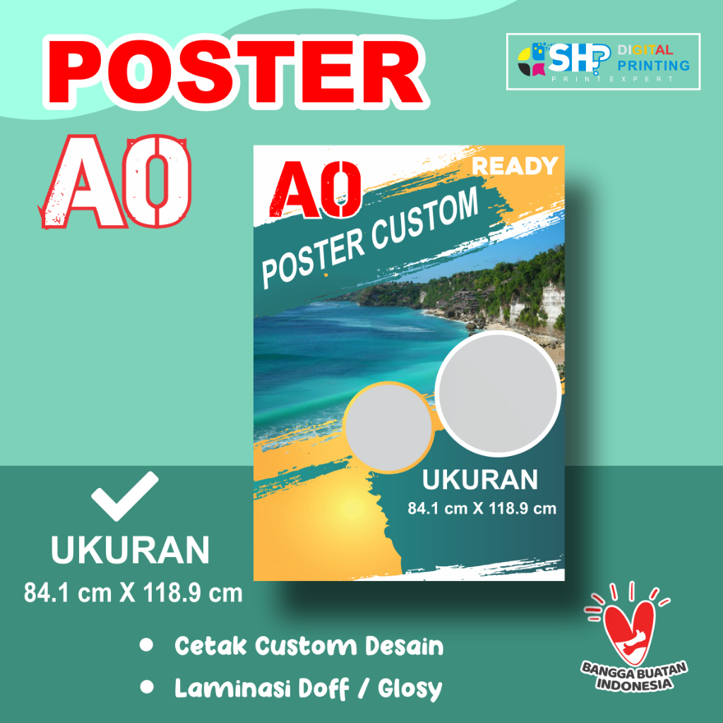 Cetak Poster A0 Custom Glossy & Doff