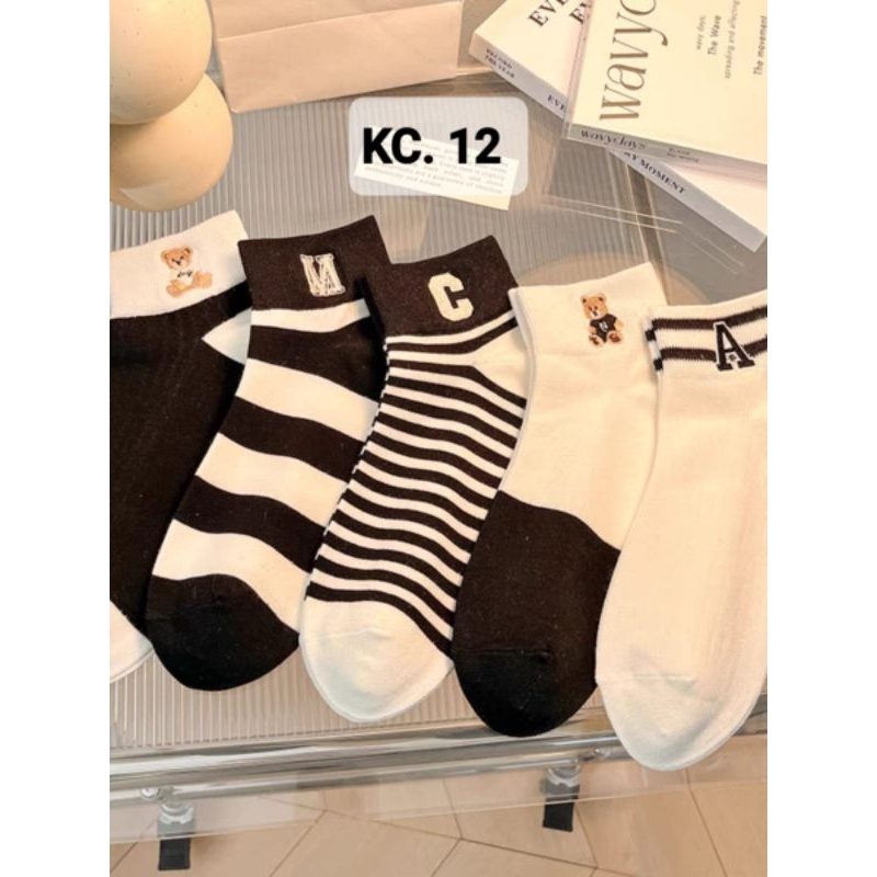 HELLO_10IN1 kaos kaki pendek wanita pria laki2 dewasa polos / kaos kaki ankle mata kaki kode KC 12