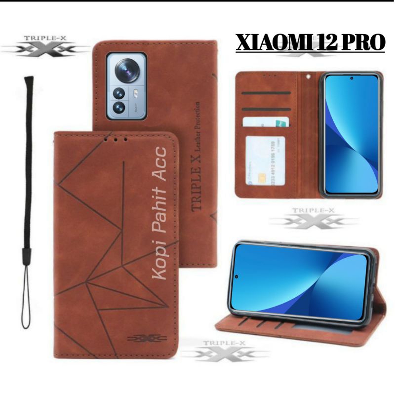 Case Xiaomi 12/Xiaomi 12 Pro Flip Cover Wallet Sarung Hp Casing Dompet Flip Magnet