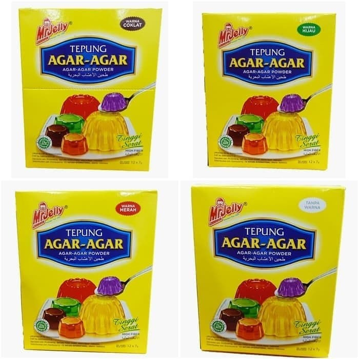 

MR JELLY (AGAR BUBUK) All Varian @ Sachet - MrJelly Jeli Pudding - Swallow Plain Tanpa Warna Putih Chocolate Choco Coklat Hijau Merah