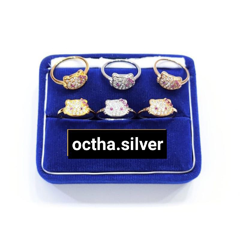 CINCIN ANAK HELLO KITTY PERAK 925 LAPIS MAS