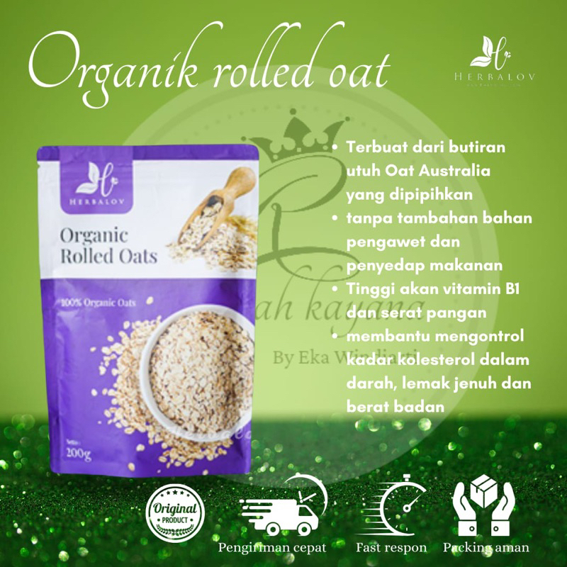 

HERBALOV | 100% ORGANICS ROLLED OAT
