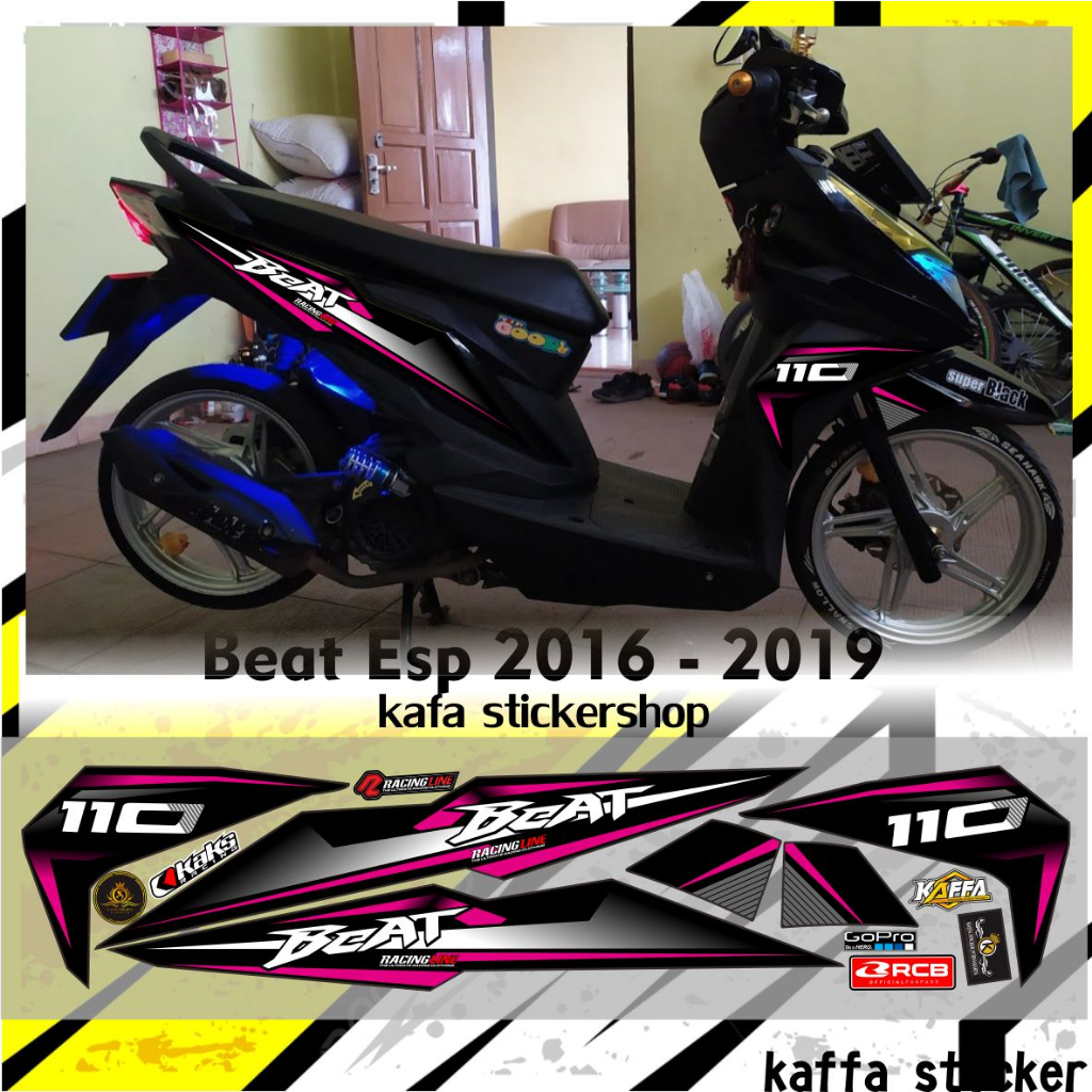 Stiker Beat Esp Beat Street Striping Variasi Beat Fi New List Polet Pink