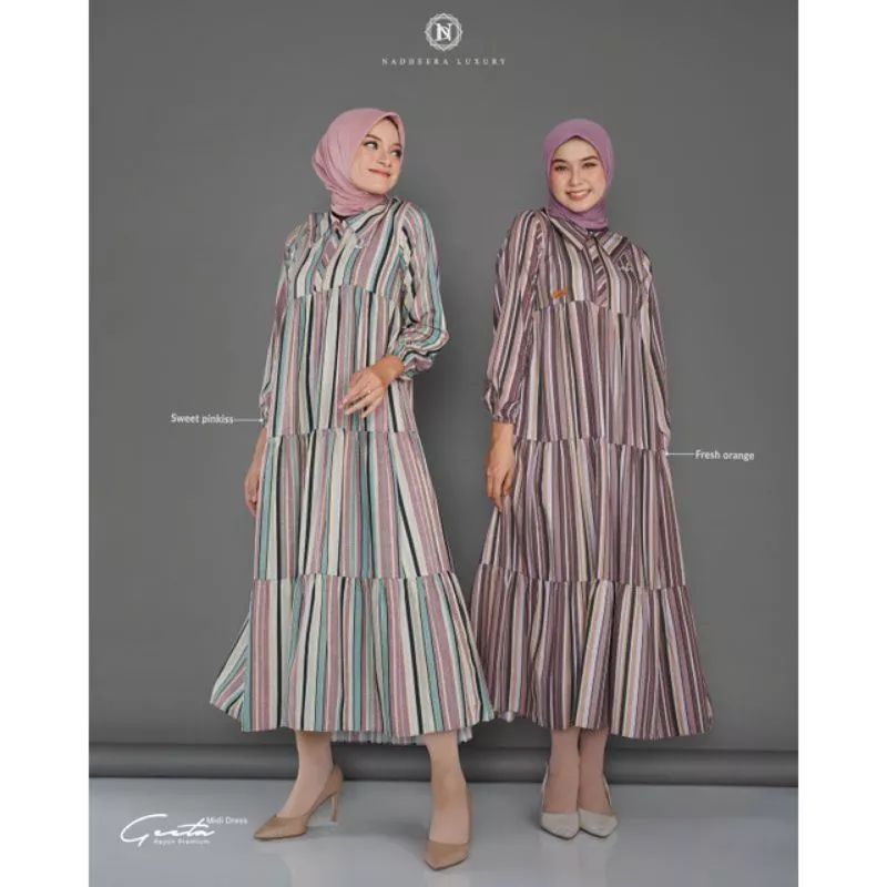 geeta midi dress by nadheera luxury