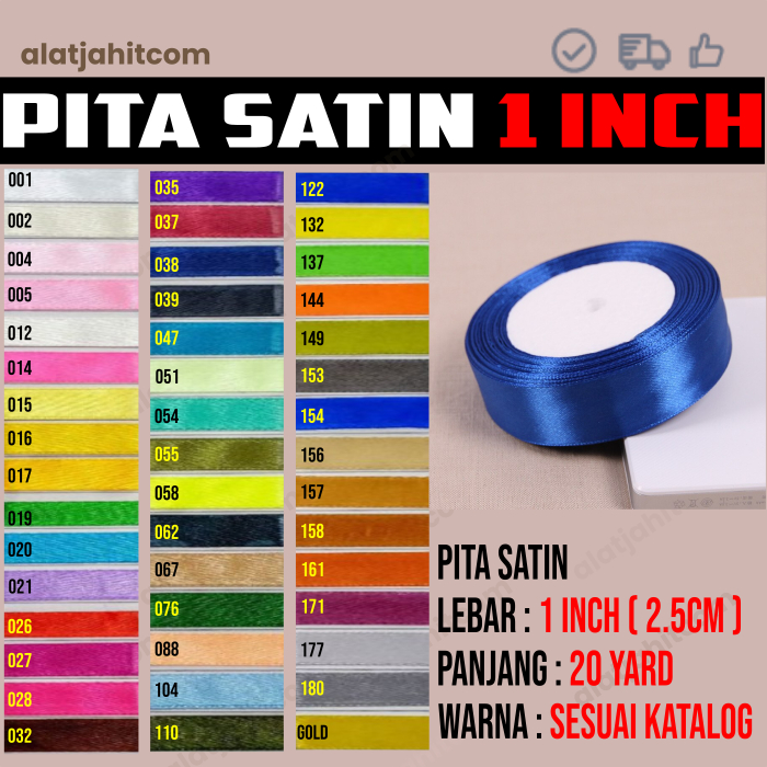 

Pita Satin 1 inch (2.5cm)