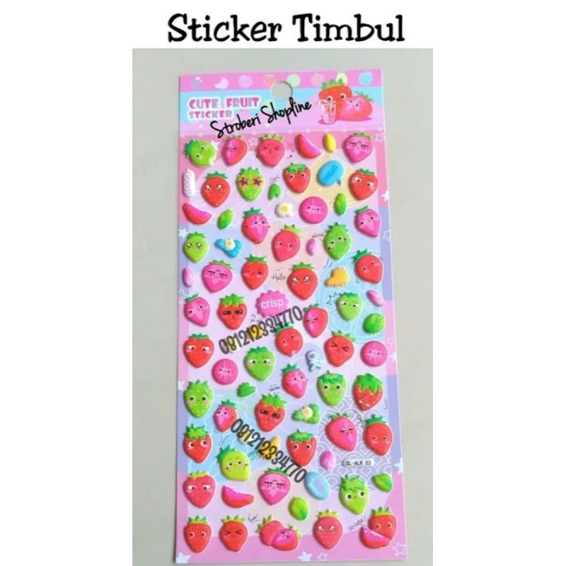 

Stiker Timbul Strawberry (IMPORT)