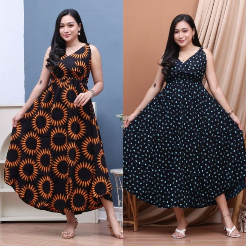 Daster Bali Daster Midi Daster Tanpa Lengan Daster Yukensi Rayon Premium Original Batik Senyawa Peka