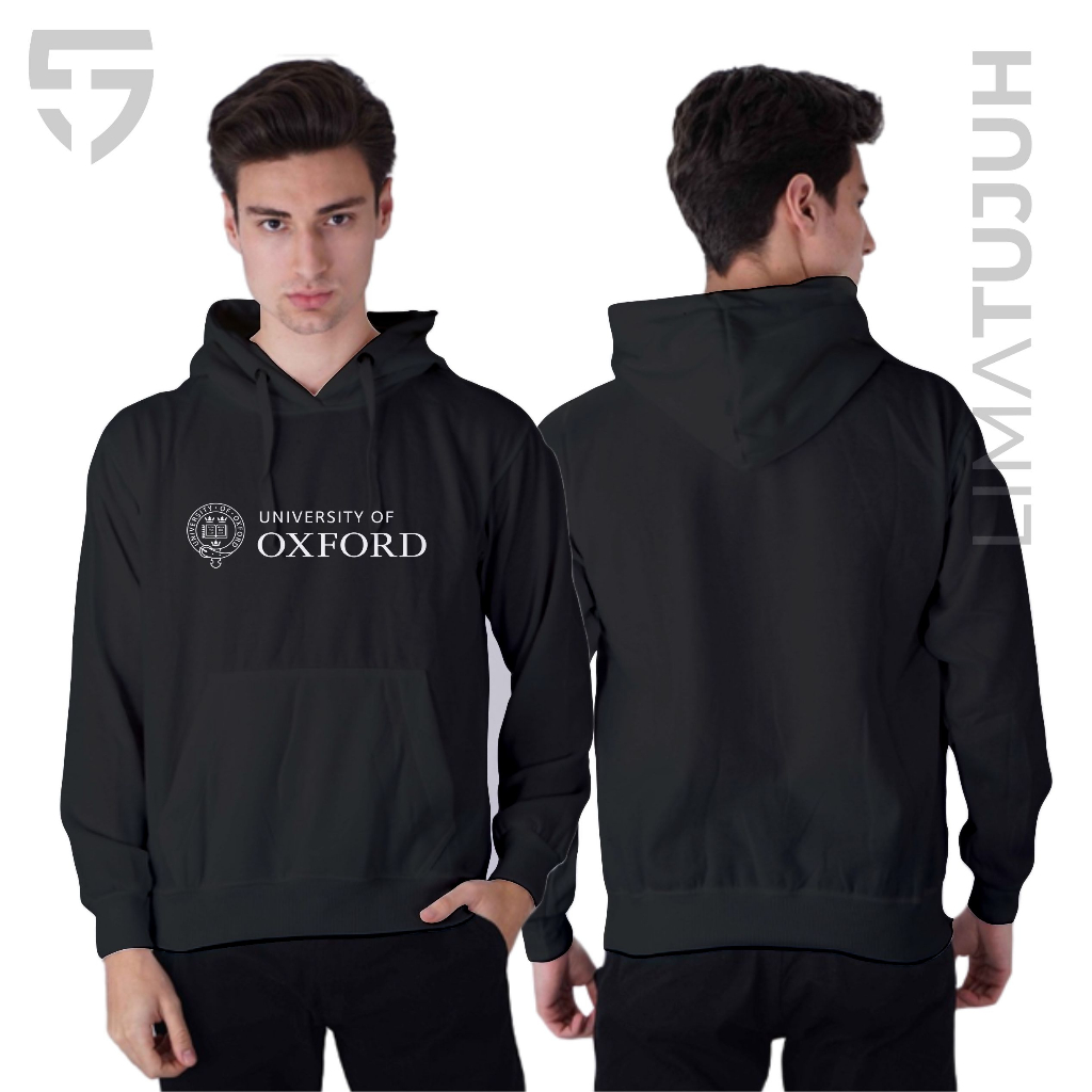 Jaket Hoodie University Of Oxford Logo Bahan Premium