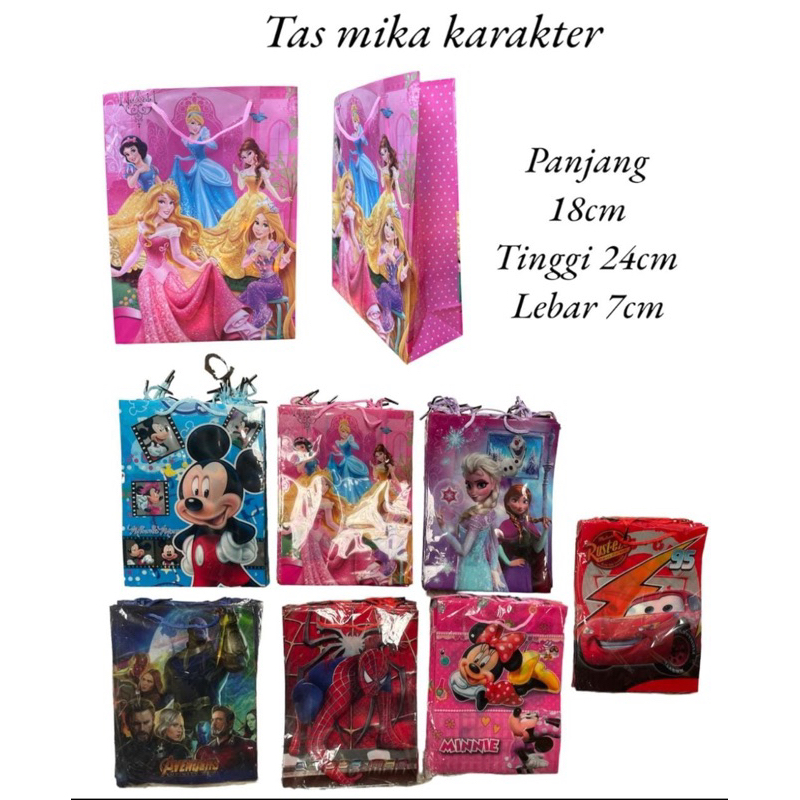 

Tas mika tenteng karakter (per pack isi 12)