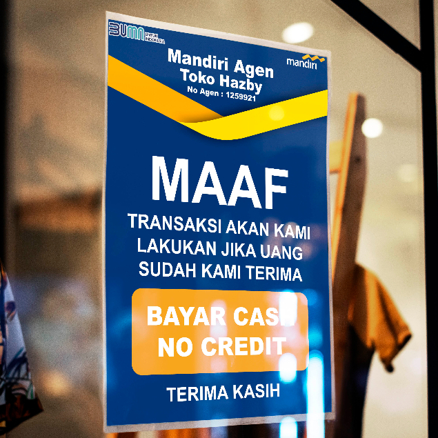 

POSTER / STIKER MANDIRI BAYAR CASH NO CREDIT