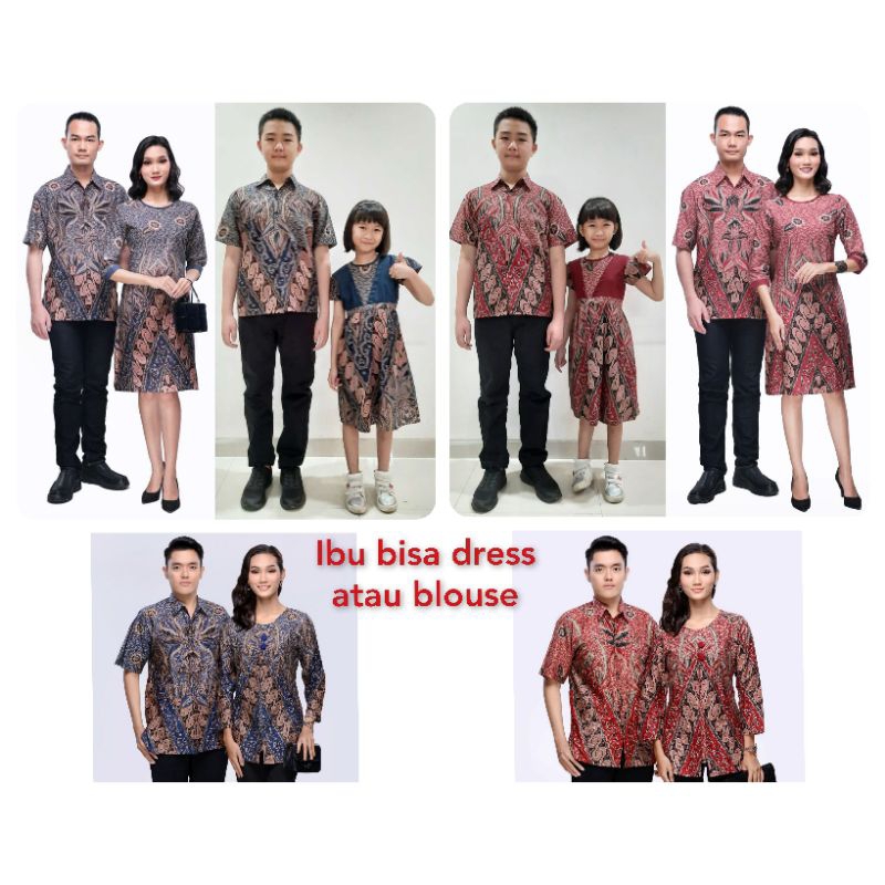 Cibatik - batik couple dress atau blouse seragam anak ocd
