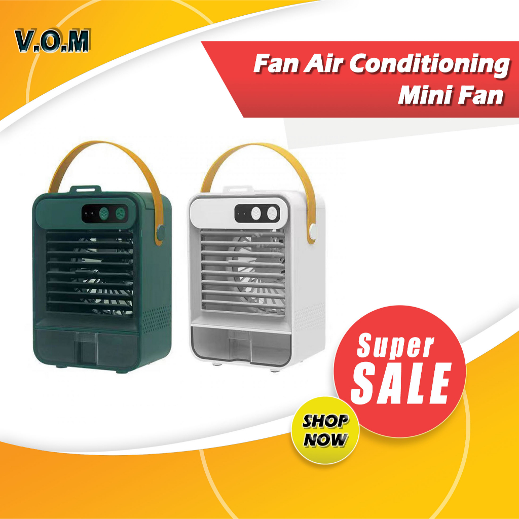 Fan Air Conditioning Mini Fan Rechargeable Kipas AC Cas Portable 0937