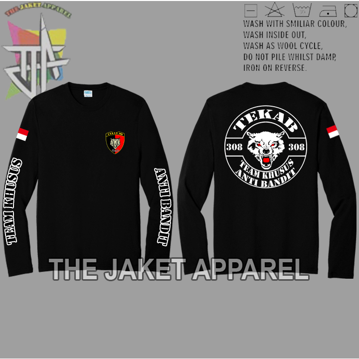 KAOS DEWASA LENGAN PANJANG/LENGAN PENDEK TEKAB 308 DESIGN TERBARU - KAOS TEKAB 308 - KAOS BARESKRIM 