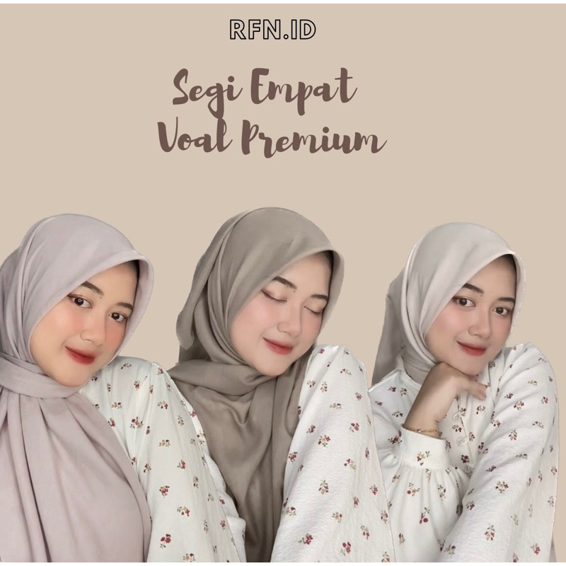 Kerudung Segi Empat Paris Voal // Paris Premium // Segi Empat Paris Polos