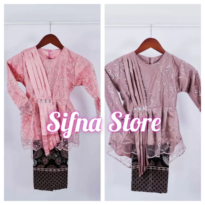 Kebaya Anak | Setelan Brokat Baju Brokat Anak umur 5th sampai 10th | baju Pakaian Pesta Anak | Kebay