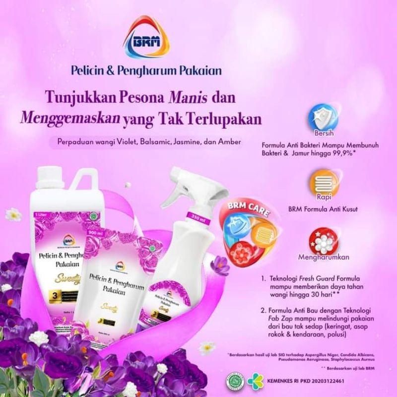 Pelicin Pewangi Pakaian Setrika Parfum Parfume Laundry BRM Wangi Segar Tahan Lama Terlaris