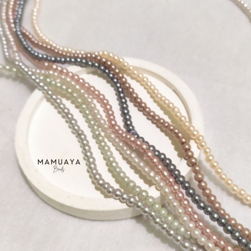 Mutiara Sintetis 3mm Part 2 / Mutsin 3mm / Payet Mutiara / Mote Manik-manik - Mamuaya Beads