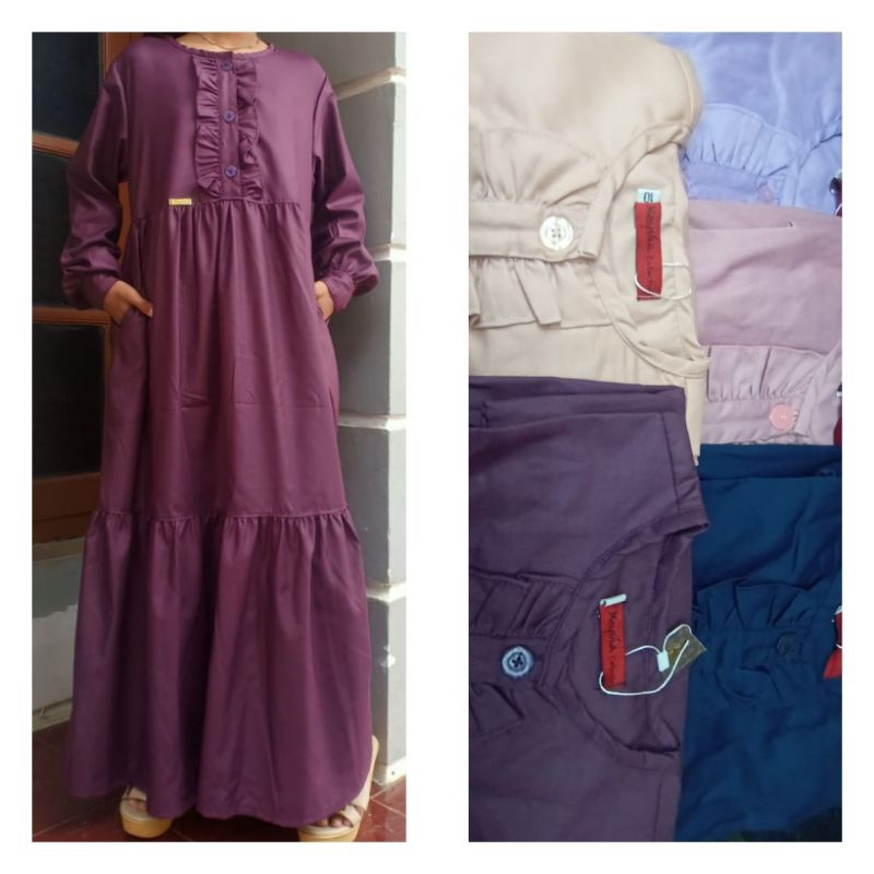 gamis katun toyobo anak tanggung remaja