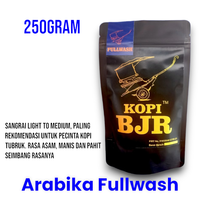 

250 gram Kopi Arabika Proses Fullwash Murni Asli Biji Bubuk Kopi BJR