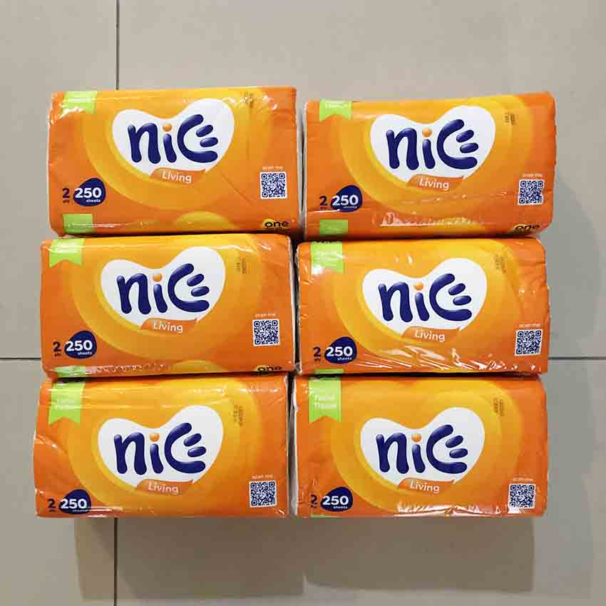 Tissue NICE Facial 250 Sheet 2 Ply Tissu Soft Pack / Tisu Wajah Lembut