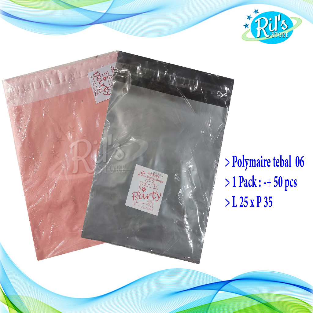 

Plastik Packing Polymailer HD 25X35 cm - tebal 06 / 25 X 35 CM Plastik Packing Paket Online Shopp