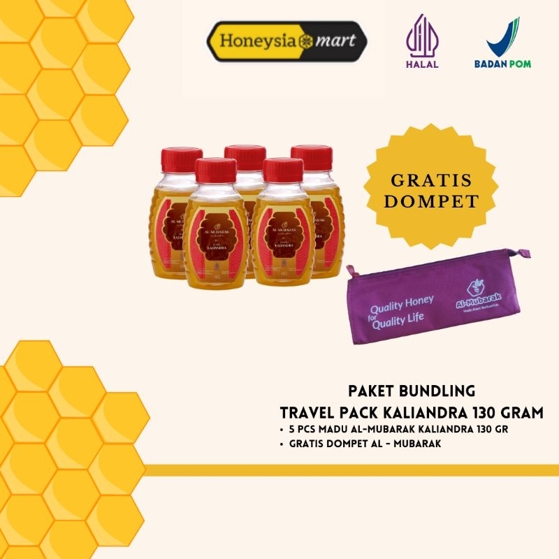 

PAKET BUNDLING TRAVEL PACK MADU AL-MUBARAK KALIANDRA 130 gram