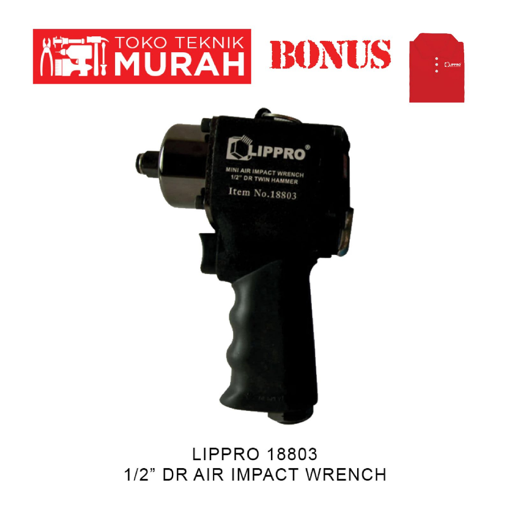 Lippro 18803 1/2" DR Air Impact Wrench