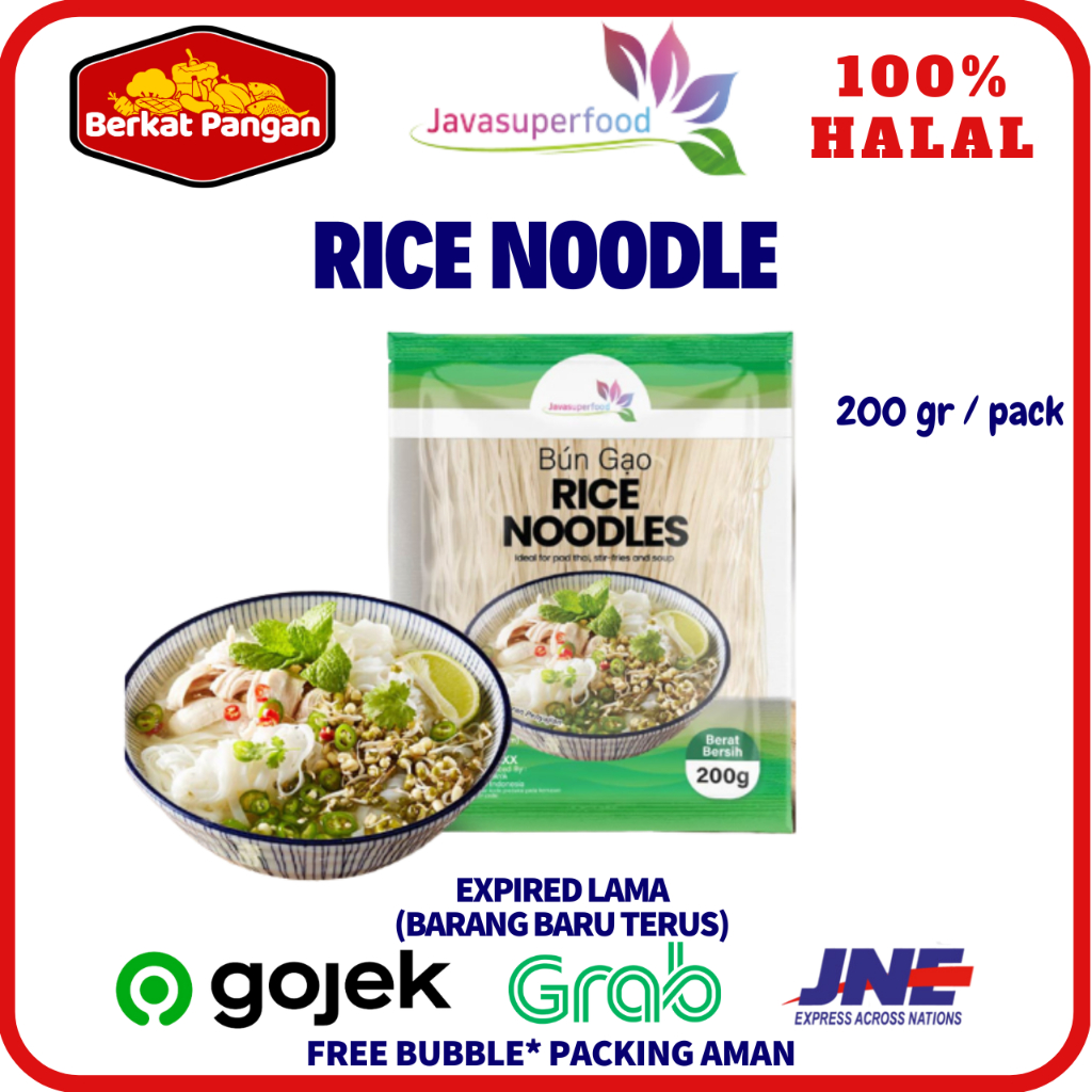 

Rice Noodle / Kwetiaw Mie Beras Vietnam / Pho Soup BUN GAO [HALAL] - 200 Gram