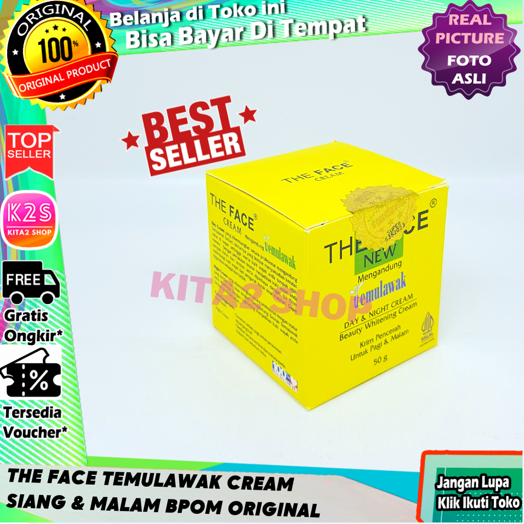 [ BISA BUMIL BUSUI  ] The Face Cream Temulawak Siang & Malam Ori BPOM 50 gr Cream Temulawak The Face