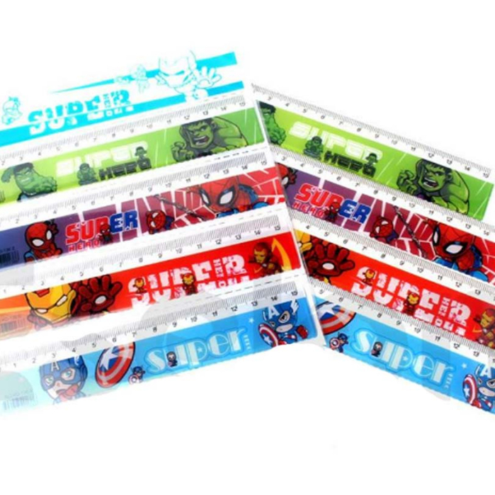 

(1Pcs) Penggaris Superhero, penggaris fancy, penggaris 15CM, penggaris karakter